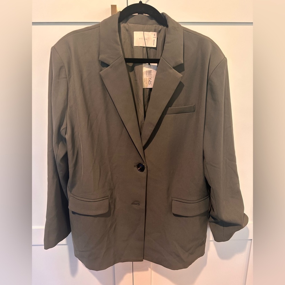 Elegant Olive Women's Suit Jacket